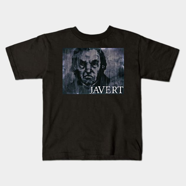 Les Miserables Javert Kids T-Shirt by Harlequins Bizarre